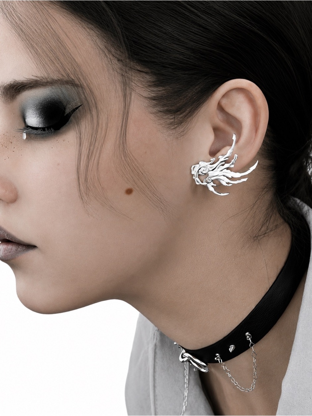 Silver Flame Ear Cuff – Women Jewelry